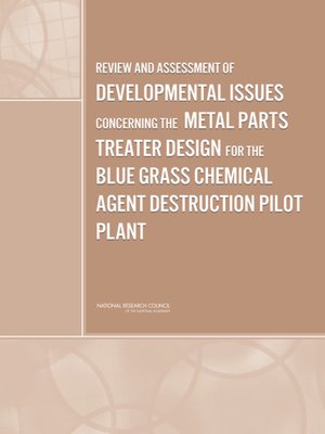 cover image of Review and Assessment of Developmental Issues Concerning the Metal Parts Treater Design for the Blue Grass Chemical Agent Destruction Pilot Plant